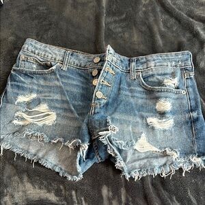 Lucky Brand Blue Distressed Jean Shorts
